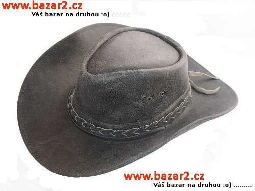 kožený klobouk hovezí
