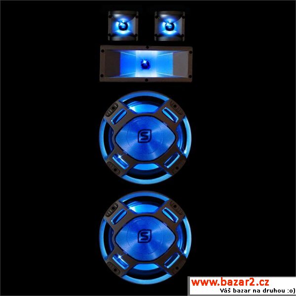 Skytec PA-Box 2x25 cm, modré LED, 800W