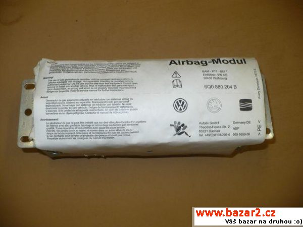 Airbag palubní desky, spolujezdce 