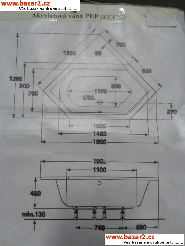 Vana Ideal Standard akrylátová