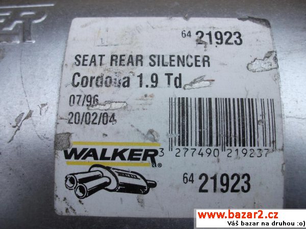 Seat  Cordoba 1,9TD 55kW - výfuk