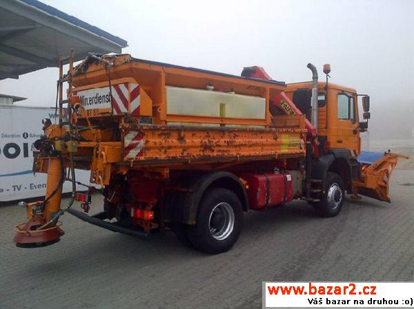 MAN 4x4 sypač 4m3+Palfinger, sklápěč