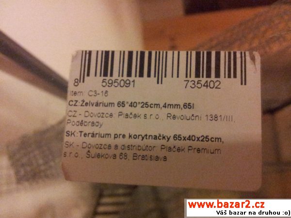 prodám želvárium 65L
