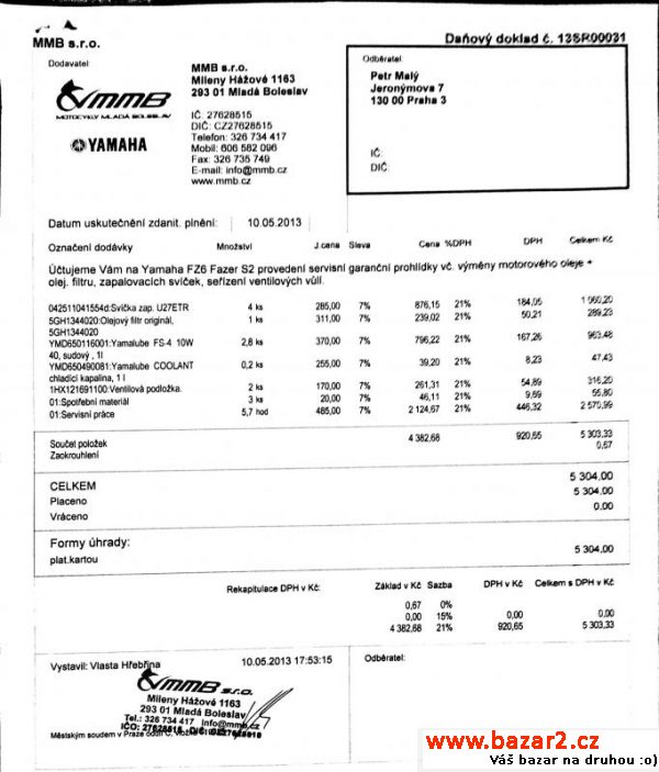 Yamaha FZ 6 S2 Fazer + Akrapovič
