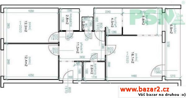 Prodej pronajatého bytu 3+1 s lodžií (70,3 m2),