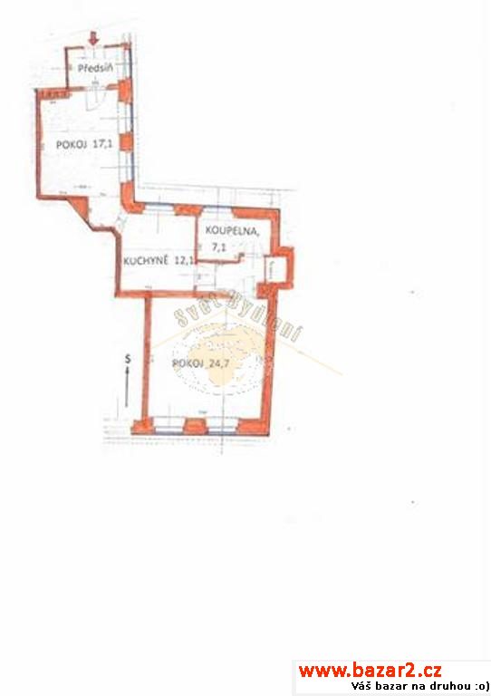 2+1, 70m2 atraktivní bydlení, ul. Loretánská, P-1,