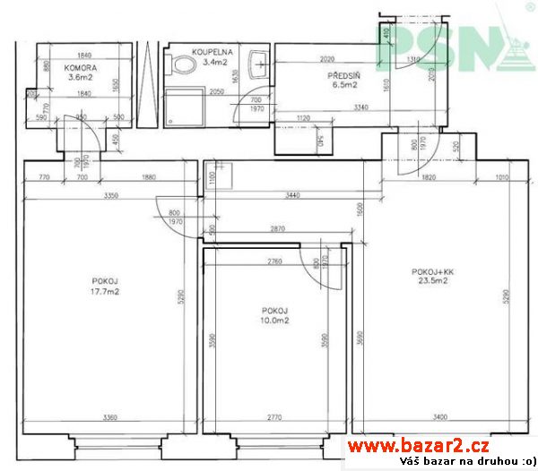 3+kk Praha 8 - Vosmíkových.Prostorný, světlý byt