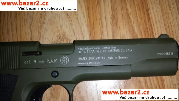 Plynová pistole Colt 1911 na zakázku