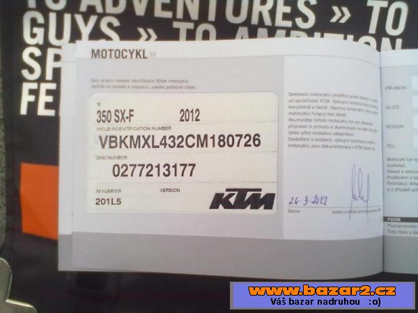 KTM 350 sxf-prodej