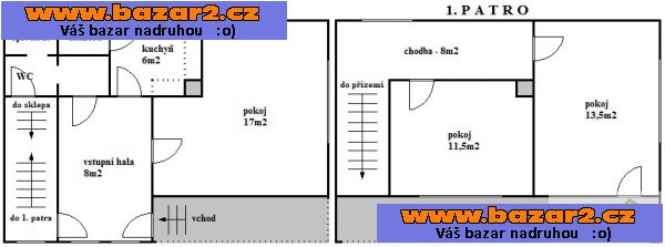 Prodej zď. rekr. chaty 3+1/T (84m2) + garáž, pozemek (715m2), obec Kozojedy