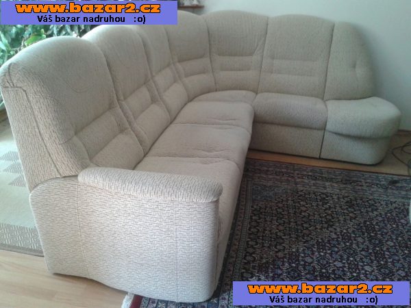 Elegantní rohová sedací souprava s křeslem