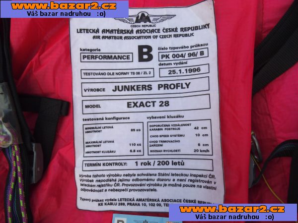 Paragliding křídlo za 1000 Kč